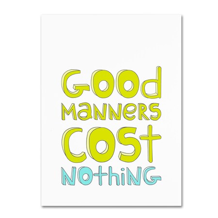 Trademark Fine Art Megan Romo 'Good Manners' Canvas Art, 18x24 MR0156-C1824GG